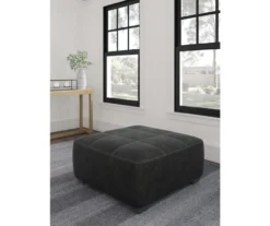 Bilgray Black Faux Leather Oversize Accent Ottoman -Optimal furniture sale 810612225 5