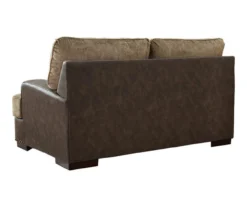 Alesbury Brown Faux Leather Loveseat -Optimal furniture sale 810612253 2