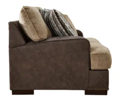 Alesbury Brown Faux Leather Loveseat -Optimal furniture sale 810612253 4