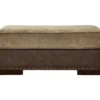 Alesbury Brown Faux Leather Ottoman -Optimal furniture sale 810612254 2