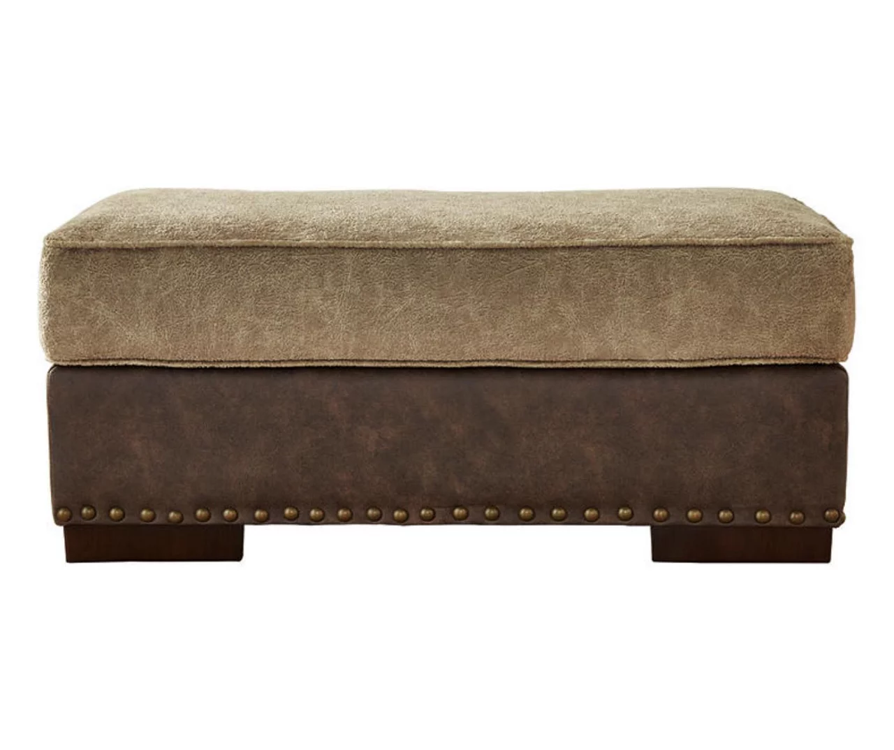 Alesbury Brown Faux Leather Ottoman 3 Alesbury Brown Faux Leather Ottoman