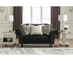 Harriotte Black Loveseat -Optimal furniture sale 810612312 1