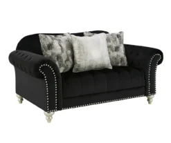 Harriotte Black Loveseat -Optimal furniture sale 810612312 2