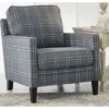 Traemore Blue Check Accent Chair -Optimal furniture sale 810612411