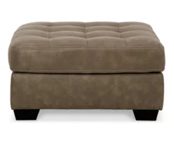 Keskin Brown Faux Leather Oversize Accent Ottoman -Optimal furniture sale 810612412 2