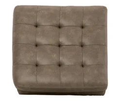 Keskin Brown Faux Leather Oversize Accent Ottoman -Optimal furniture sale 810612412 3