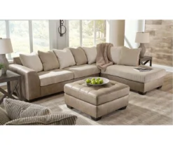 Keskin Brown Faux Leather Oversize Accent Ottoman -Optimal furniture sale 810612412 5