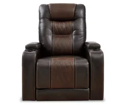 Composer Brown Faux Leather Power Recliner