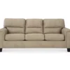 Tishen Pebble Sand Faux Leather Sofa -Optimal furniture sale 810669841 A0