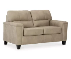 Tishen Pebble Sand Faux Leather Loveseat -Optimal furniture sale 810669862 A1 1