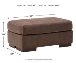 Signature Design By Ashley Maderla Faux Leather Ottoman -Optimal furniture sale 810697964 A8 1